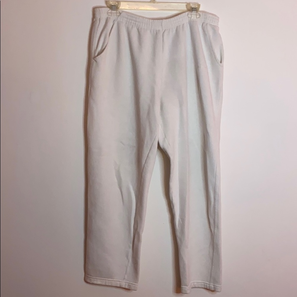 White adidas sweatpants